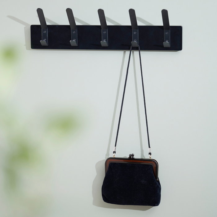 Day Perchero 5 Ganchos Dobles Negro 50x8x14 cm