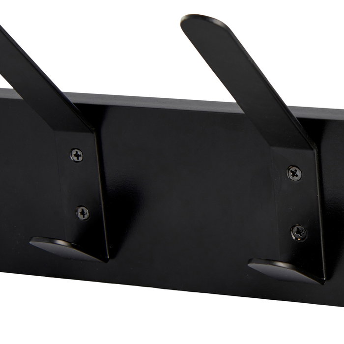 Day Perchero 5 Ganchos Dobles Negro 50x8x14 cm
