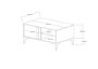 Hanah Home Mesa de Centro 90x45x60cm Atlántico y Antracita