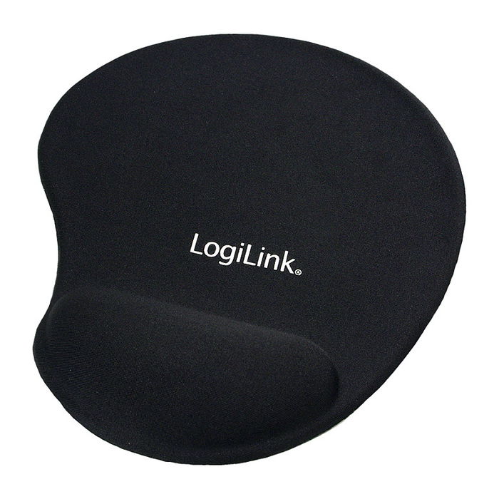 LogiLink Alfombrilla de Ratón con Reposamuñecas de Gel de Silicona Negro ID0027