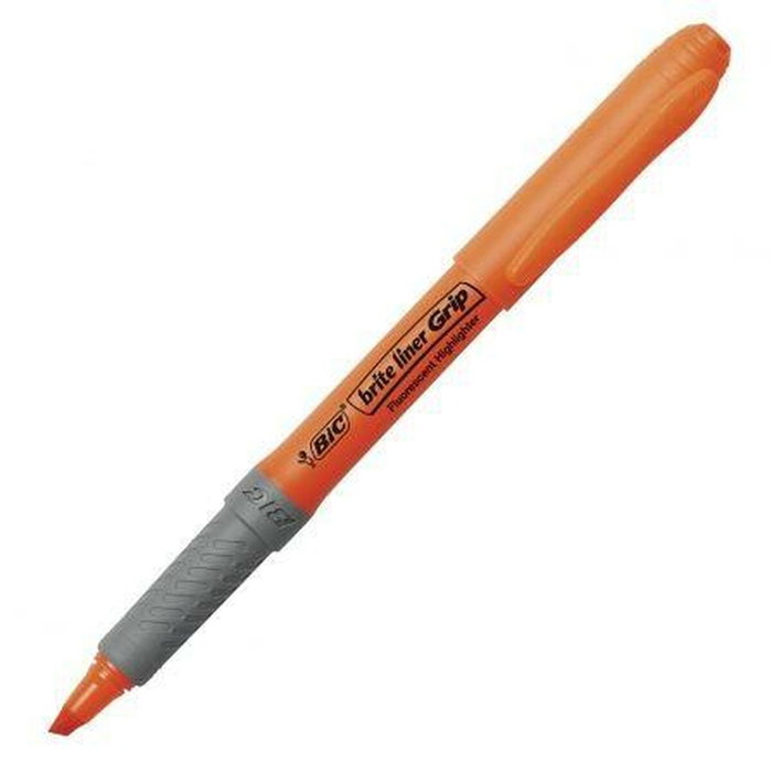 BIC Brite Liner Grip Naranja Set de 12