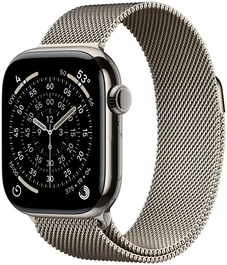 Apple Watch Series 11 GPS + Cellular 42mm Natural Titanium Case | Natural Milanese Loop