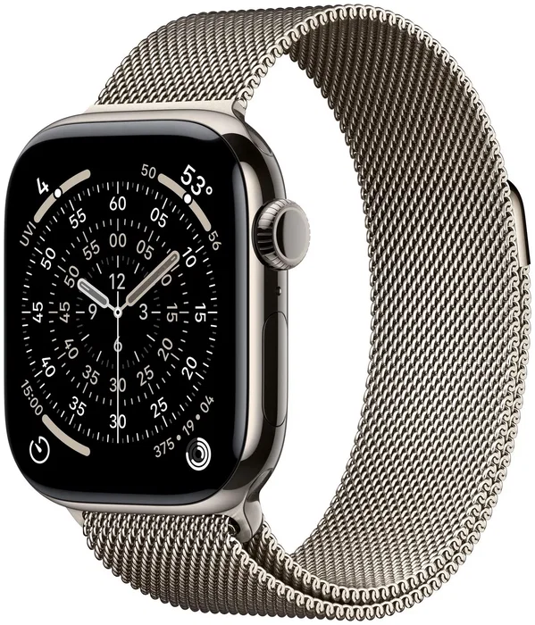 Apple Watch Series 11 GPS + Cellular 42mm Natural Titanium Case | Natural Milanese Loop Apple Watch Series 11 GPS + Cellular 42mm Natural Titanium Case | Natural Milanese Loop