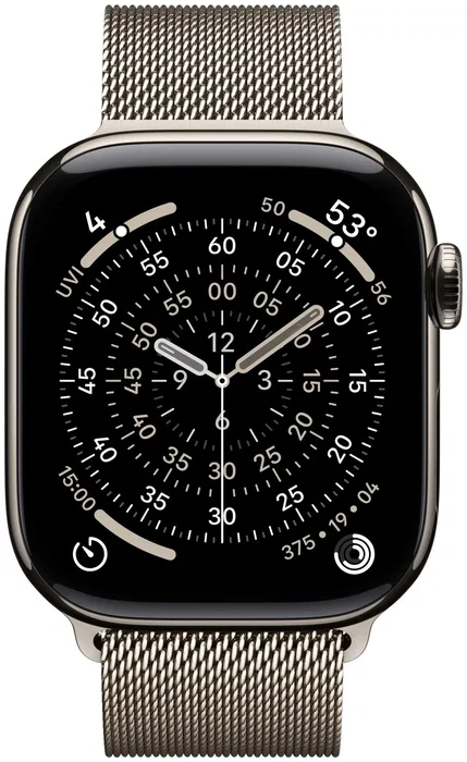 Apple Watch Series 11 GPS + Cellular 42mm Natural Titanium Case | Natural Milanese Loop Apple Watch Series 11 GPS + Cellular 42mm Natural Titanium Case | Natural Milanese Loop