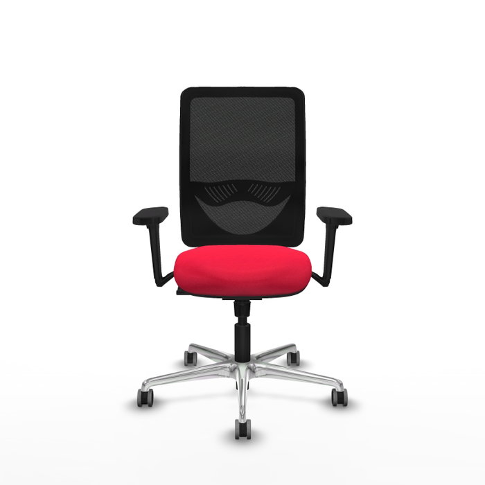 PIQUERAS Y CRESPO Silla de oficina Zulema con mecanismo Sincro, Rojo y Negro