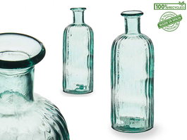 Giftdecor Botella Decorativa Vidrio Holanda Rayas Transparente 2.5L Cristal Reciclado 12.5x33.5x12.5 cm (Set de 6)