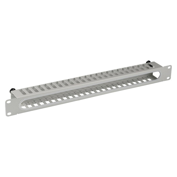 EFB Elektronik 699999N.1 Panel de gestión de cables 19 pulg 1U con cubierta, Gris