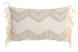 DKD Home Decor Pack de 2 Cojines de Poliéster Crudo 50x30 cm