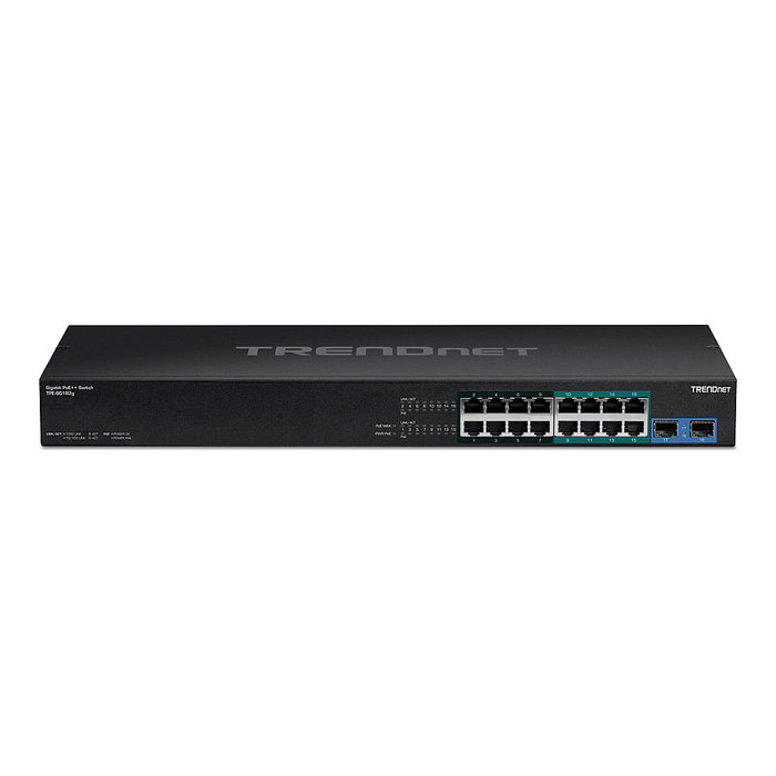 TRENDnet TPE-BG182G Switch 18 Puertos Gigabit No Administrado con 4 Puertos PoE+ (95W), Montaje en Rack 1U