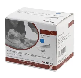 KRUUSE VET Aguja Desechable 0,6x16mm 23G Azul 100ud