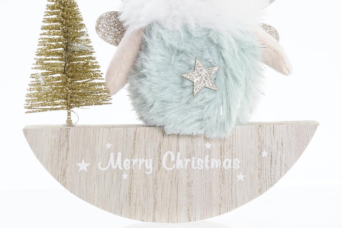 DKD Home Decor Figura Navidad Fantasia Verde Menta Blanco 5 x 14 x 12.5 cm (12 Unidades)