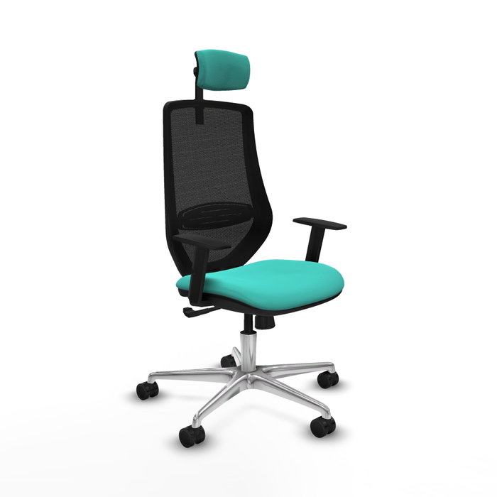 PIQUERAS Y CRESPO Silla de oficina Mardos con mecanismo Sincro, Turquesa y Negro PIQUERAS Y CRESPO Silla de oficina Mardos con mecanismo Sincro, Turquesa y Negro