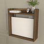 Hanah Home Mesa de Estudio Abatible Blanco y Nogal Plegable para Espacio de Trabajo Productivo