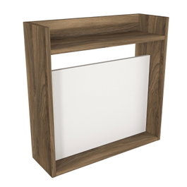 Hanah Home Mesa de Estudio Abatible Blanco y Nogal Plegable para Espacio de Trabajo Productivo