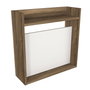 Hanah Home Mesa de Estudio Abatible Blanco y Nogal Plegable para Espacio de Trabajo Productivo
