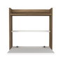 Hanah Home Mesa de Estudio Abatible Blanco y Nogal Plegable para Espacio de Trabajo Productivo