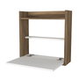 Hanah Home Mesa de Estudio Abatible Blanco y Nogal Plegable para Espacio de Trabajo Productivo