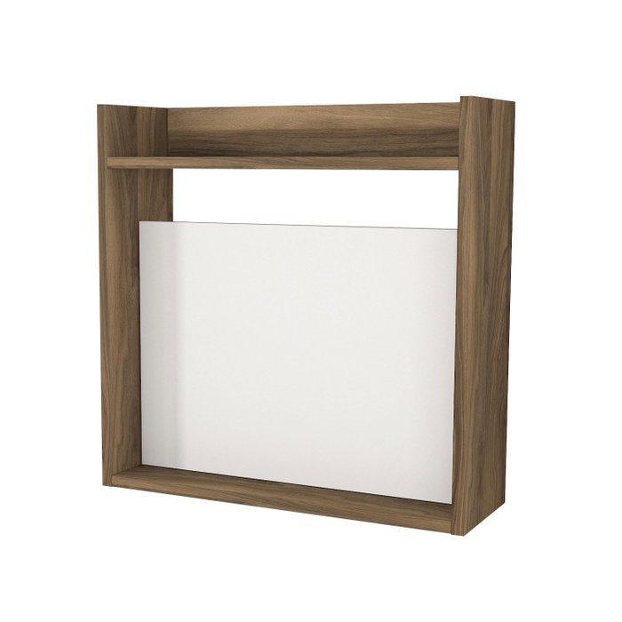 Hanah Home Mesa de Estudio Abatible Blanco y Nogal Plegable para Espacio de Trabajo Productivo