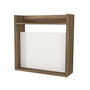 Hanah Home Mesa de Estudio Abatible Blanco y Nogal Plegable para Espacio de Trabajo Productivo