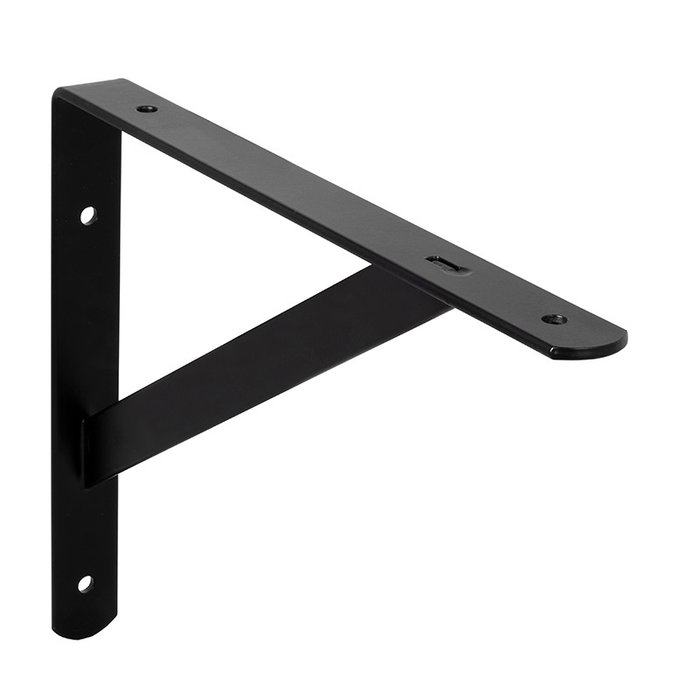 HERRAJES ALK Escuadra Refuerzo Dory Negro, Blanco Y Gris Acabado Negro Ancho Externo 300