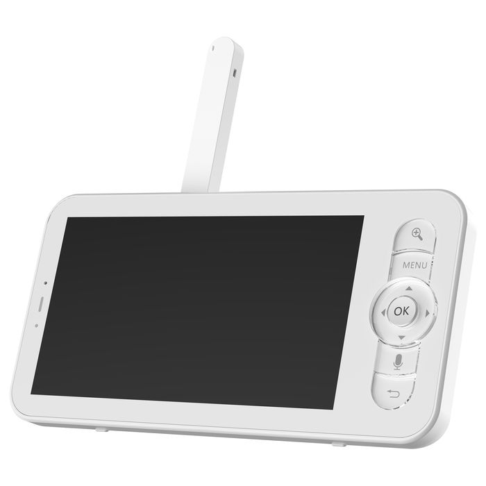Arenti AINANNY B2 KIT Cámara IP 2MP/1080P Wi-Fi Monitor Bebé con Pantalla LCD, Interior, PTZ, Visión Nocturna, Blanco
