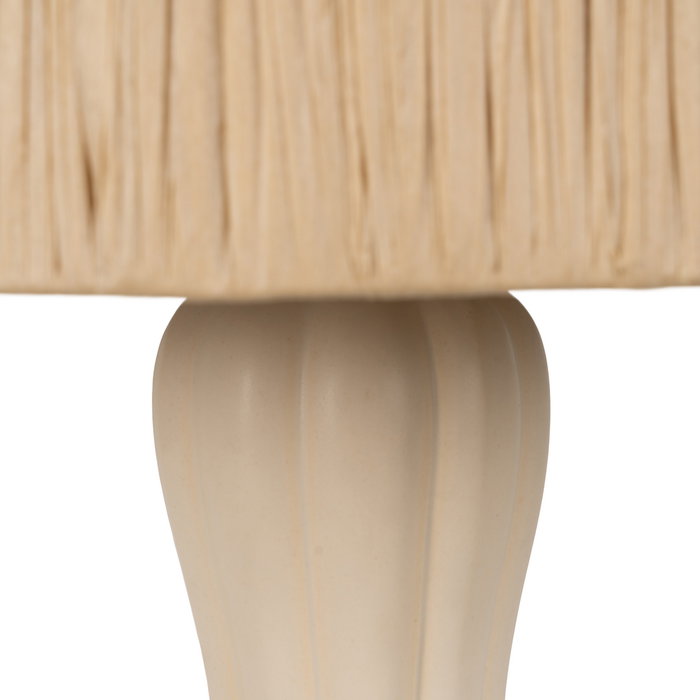 Lámpara Mesa Crema Cerámica Iluminación 32,50 X 32,50 X 53 C