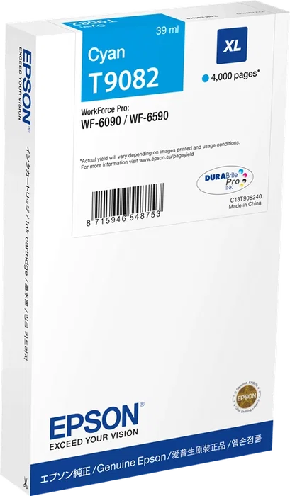 Epson T9082 XL Cian Cartucho de Tinta Original