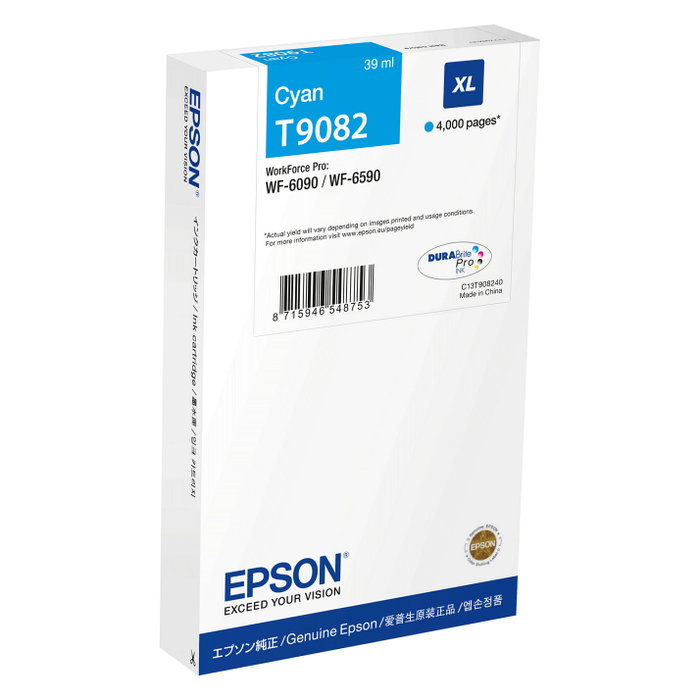Epson T9082 XL Cian Cartucho de Tinta Epson T9082 XL Cian Cartucho de Tinta