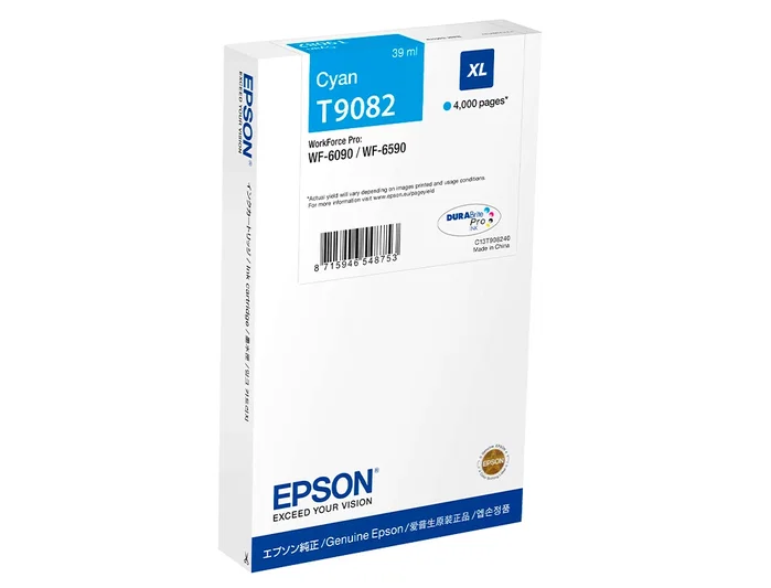 Epson T9082 XL Cian Cartucho de Tinta Epson T9082 XL Cian Cartucho de Tinta