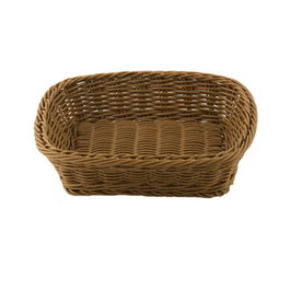 Cesta Pan Efecto Ratan Crema
