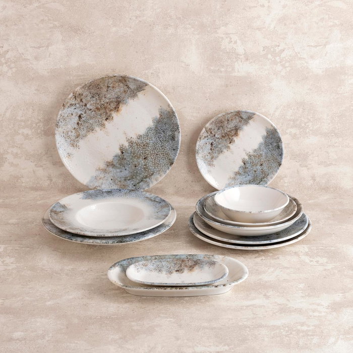 Bandeja Oval Porcelana Polaris Hydrozero Bidasoa 26x14,5 cm