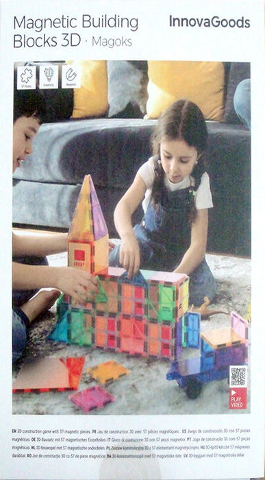 Bloques de Construcción Magnéticos 3D Magoks InnovaGoods 57 Piezas