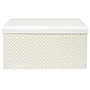 Home Deco Factory Banco Puf Plegable Trenzado Blanco Mirage 76x38x38 cm
