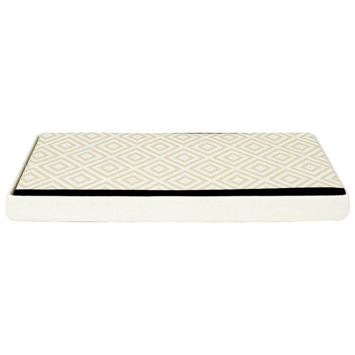 Home Deco Factory Banco Puf Plegable Trenzado Blanco Mirage 76x38x38 cm Home Deco Factory Banco Puf Plegable Trenzado Blanco Mirage 76x38x38 cm