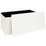 Home Deco Factory Banco Puf Plegable Trenzado Blanco Mirage 76x38x38 cm