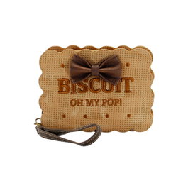 Oh My Pop Billetero Pequeño Biscuit Beige con Múltiples Departamentos para Tarjetas, Billetes y Monedas, Asa Lateral Extraíble