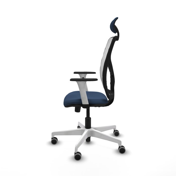 PIQUERAS Y CRESPO Silla de oficina Motilla Azul marino y Blanco PIQUERAS Y CRESPO Silla de oficina Motilla Azul marino y Blanco