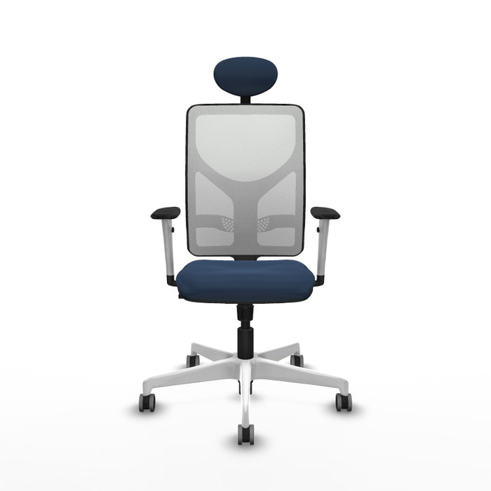 PIQUERAS Y CRESPO Silla de oficina Motilla Azul marino y Blanco PIQUERAS Y CRESPO Silla de oficina Motilla Azul marino y Blanco