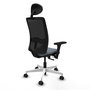 PIQUERAS Y CRESPO Silla de oficina Zulema Gris/Negro con Mecanismo Sincro/Traslack
