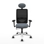PIQUERAS Y CRESPO Silla de oficina Zulema Gris/Negro con Mecanismo Sincro/Traslack