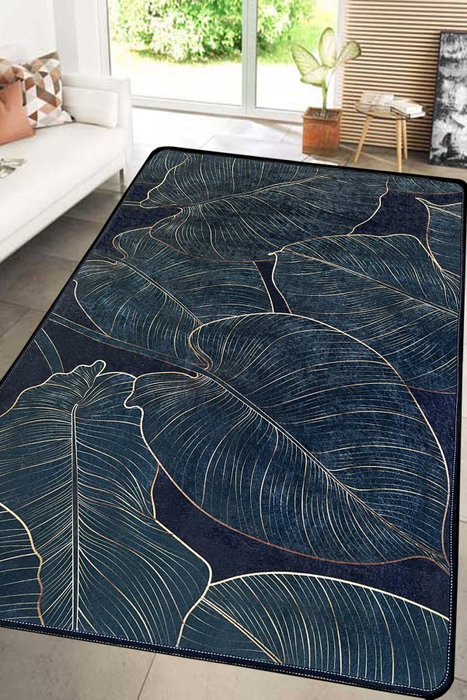 Conceptum Alfombra de Pasillo Verde 80x150 cm, Antideslizante, Lavable a Máquina, 100% Poliéster, 10mm Pelo, Antibacteriana