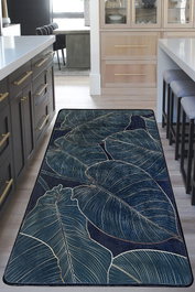 Conceptum Alfombra de Pasillo Verde 80x150 cm, Antideslizante, Lavable a Máquina, 100% Poliéster, 10mm Pelo, Antibacteriana