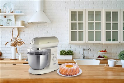 Ariete 1588/03 Robot de Cocina Vintage Beige con Bol de Acero Inoxidable y 10 Velocidades