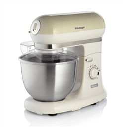 Ariete 1588/03 Robot de Cocina Vintage Beige con Bol de Acero Inoxidable y 10 Velocidades