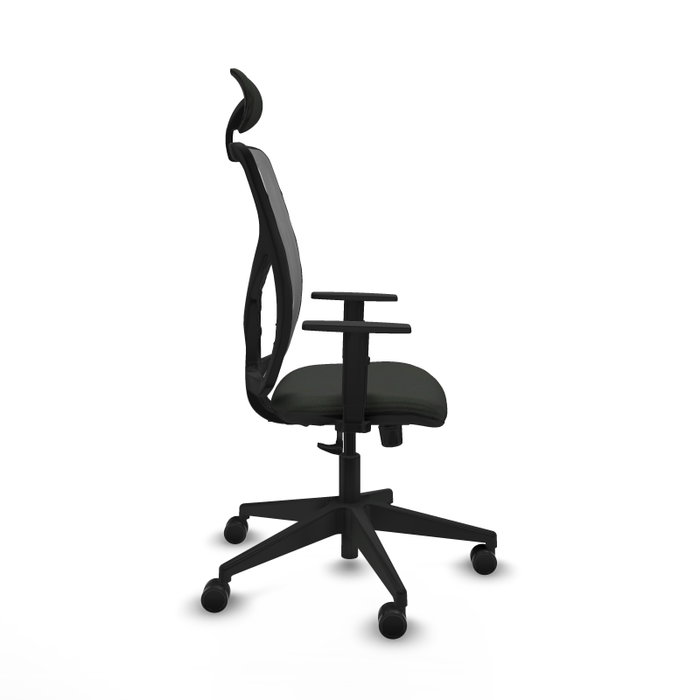 PIQUERAS Y CRESPO Silla de oficina Motilla con mecanismo Sincro, Tela Negra y Malla Gris PIQUERAS Y CRESPO Silla de oficina Motilla con mecanismo Sincro, Tela Negra y Malla Gris