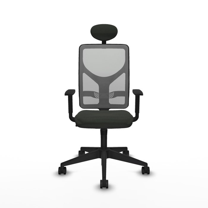 PIQUERAS Y CRESPO Silla de oficina Motilla con mecanismo Sincro, Tela Negra y Malla Gris PIQUERAS Y CRESPO Silla de oficina Motilla con mecanismo Sincro, Tela Negra y Malla Gris