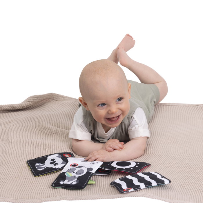 Chicco Cartas En Blanco Y Negro - Tarjetas de tela Montessori +3 meses Estimulación visual