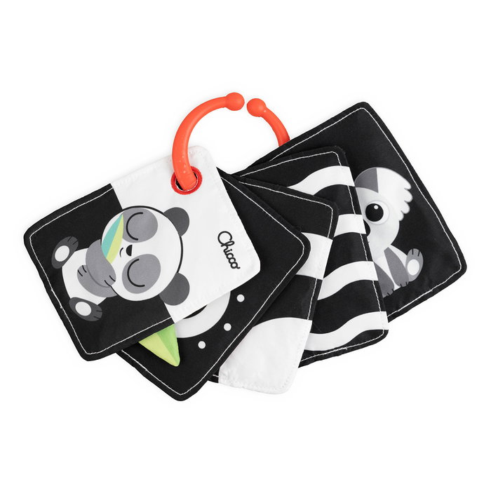 Chicco Cartas En Blanco Y Negro - Tarjetas de tela Montessori +3 meses Estimulación visual