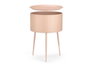 Giftdecor Mesa Auxiliar Redonda Base Nude Metal Rosa 40x40x57 cm