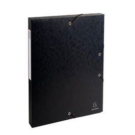 Carpeta De Proyectos Exacompta Exabox Cartulina Lustrada Nature Future A4+ Gomas 2,5 Cm Negro